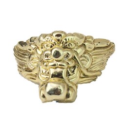 نمایش جزئیات برای پایه آنتیک طلایی طرح شیر  تصویر پایه آنتیک طلایی طرح شیر