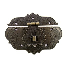 نمایش جزئیات برای چفت آنتیک قلبی زیتونی جعبه طول 85 میلیمتر تصویر چفت آنتیک قلبی زیتونی جعبه طول 85 میلیمتر