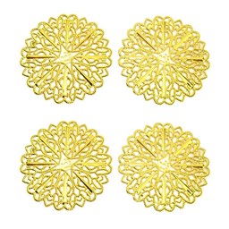 توری آنتیک گرد طلایی قطر 52 میلیمتر بسته 4 عددی توری آنتیک گرد طلایی قطر 52 میلیمتر بسته 4 عددی