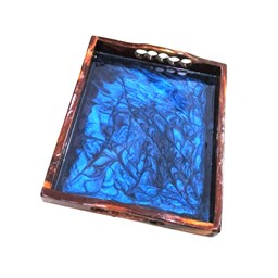 سینی چوبی کف رزین مستطیلی 29 در 23 سانتیمتر سینی چوبی کف رزین مستطیلی 29 در 23 سانتیمتر
