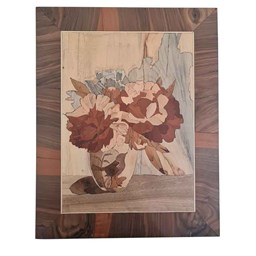 تابلوی چوبی معرق کاری طرح گلدان 48 در 38 سانتیمتر تابلوی چوبی معرق کاری طرح گلدان 48 در 38 سانتیمتر