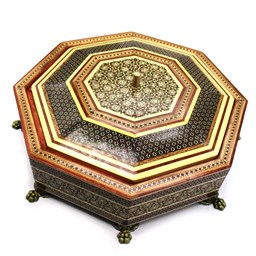 شکلات خوری خاتم کاری قطر 24 سانتیمتر شکلات خوری خاتم کاری قطر 24 سانتیمتر