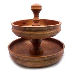 استند پذیرایی دو طبقه چوبی ارتفاع 24 سانتیمتر استند پذیرایی دو طبقه چوبی ارتفاع 24 سانتیمتر