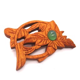 سنجاق سینه چوبی طرح ترنج سنجاق سینه چوبی طرح ترنج