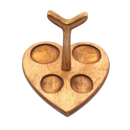 استند آبیلمو و نمک پاش چوبی طرح قلب استند آبیلمو و نمک پاش چوبی طرح قلب