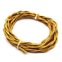 کابل برق روکش دار نخی دو رشته طلایی 3 متر کابل برق روکش دار نخی دو رشته طلایی 3 متر