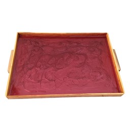 سینی چوبی کف رزین 40 در 29 سانتیمتر سینی چوبی کف رزین 40 در 29 سانتیمتر