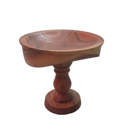 شیرینی خوری پایه دار چوبی طرح روستیک قطر 19 سانتیمتر شیرینی خوری پایه دار چوبی طرح روستیک قطر 19 سانتیمتر