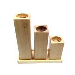 شمعدان چوبی دکوری مجموعه 3 عددی شمعدان چوبی دکوری مجموعه 3 عددی