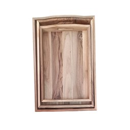 سینی چوبی دسته دار مجموعه 3 عددی سینی چوبی دسته دار مجموعه 3 عددی