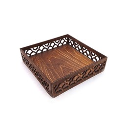 ظرف سرو چوبی مشبک 15 در 15 سانتیمتر ظرف سرو چوبی مشبک 15 در 15 سانتیمتر