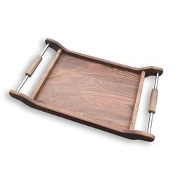 سینی چوبی دسته فلزی 41 در 25 سانتیمتر سینی چوبی دسته فلزی 41 در 25 سانتیمتر