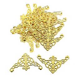 توری آنتیک تزیینی طلایی سایز 3.5 سانتیمتر بسته 20 عددی (2±) توری آنتیک تزیینی طلایی سایز 3.5 سانتیمتر بسته 20 عددی (2±)