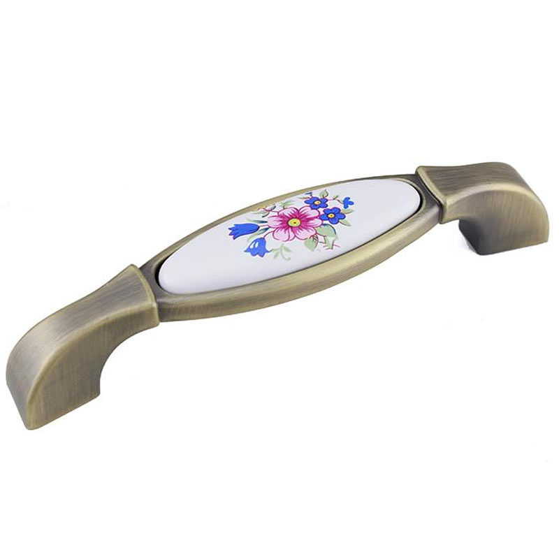 تصویر دستگیره کابینت دو پیچ مدل ML22 زیتونی 128 میلی متر 