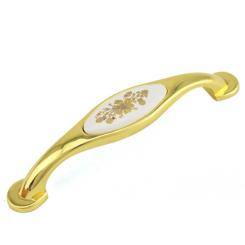 تصویر دستگیره کابینت دو پیچ MHH مدل S691 طلایی  128 میلی متر 
