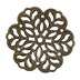 تصویر توری آنتیک تزیینی قطر 50 میلی متر زیتونی بسته 5 عددی