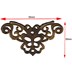 تصویر توری آنتیک تزیینی طرح پروانه زیتونی بسته 4 عددی