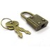 تصویر قفل و کلید آنتیک زیتونی بسته 2 عددی