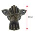 تصویر پایه آنتیک فلزی طرح گوش فیل زیتونی بسته 2 عددی