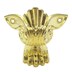 تصویر پایه آنتیک فلزی طرح گوش فیل طلایی بسته 2 عددی