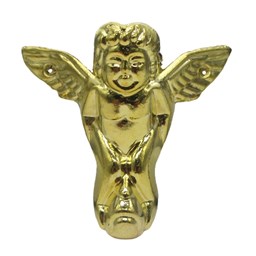 تصویر پایه آنتیک فلزی طرح فرشته طلایی ارتفاع 45 میلی‌متر