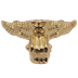 تصویر پایه آنتیک فلزی طرح پروانه رزگلد دو منظوره ارتفاع 20 میلی‌متر