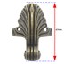 تصویر پایه آنتیک فلزی طرح طاووس زیتونی ارتفاع 47 میلی‌متر