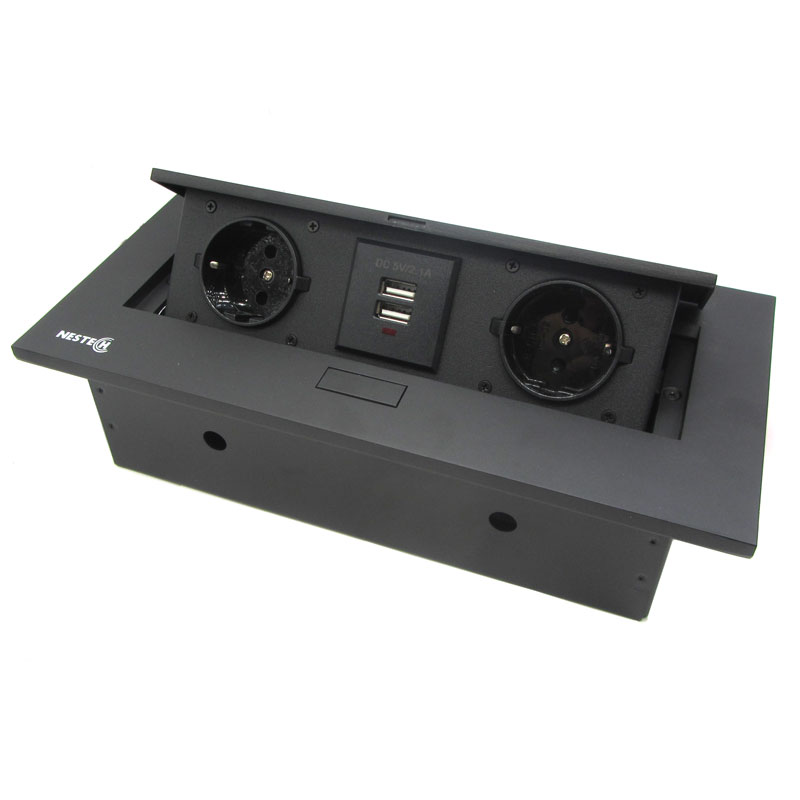 پریز توکار یو اس بی دار NESTECH مدل NE1-DS06B-22
