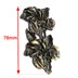 تصویر توری آنتیک تزیینی پتینه دودی طرح گل شیپوری طول 78 میلی‌متر بسته 2 عددی