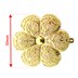 تصویر توری آنتیک تزیینی طرح گل طلایی بسته 5 عددی