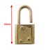 تصویر قفل و کلید آنتیک طلایی طول 33 میلی‌متر