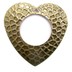 تصویر توری آنتیک تزیینی زیتونی طرح قلب طول 60 میلی‌متر بسته 5 عددی
