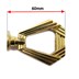 تصویر دستگیره تک پیچ الماسی طلایی فلزی مدل پلاس طول 60 میلی‌متر