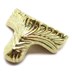 تصویر پایه آنتیک فلزی طرح عقاب پهن طلایی ارتفاع 24 میلی‌متر بسته 2 عددی