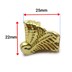 تصویر پایه آنتیک پلاستیکی عاجدار بزرگ طلایی ارتفاع 22 میلی‌متر بسته 4 عددی