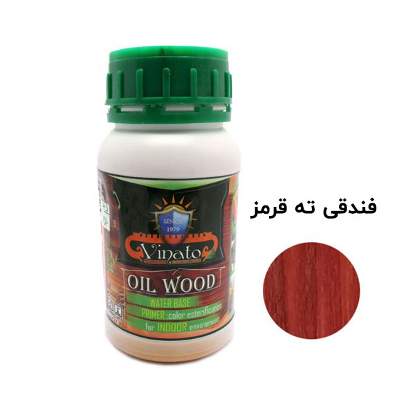 تصویر رنگ چوب فندقی ته قرمز ویناتو کد 389