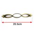 تصویر دستگیره کابینت دو پیچ فلزی گوهران مدل گیسو سرامیکی زیتونی طول 20.5 سانتی‌متر