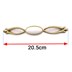 تصویر دستگیره کابینت دو پیچ فلزی گوهران مدل گیسو سرامیکی طلایی طول 20.5 سانتی‌متر