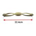 تصویر دستگیره کابینت دو پیچ فلزی گوهران مدل گیسو سرامیکی زیتونی طول 23.5 سانتی‌متر