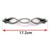 تصویر دستگیره کابینت دو پیچ فلزی گوهران مدل گیسو نقره‌ای مات طول 17.2 سانتی‌متر