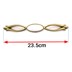 تصویر دستگیره کابینت دو پیچ فلزی گوهران مدل گیسو سرامیکی طلایی طول 23.5 سانتی‌متر