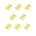 تصویر لولا آنتیک پروانه ای طلایی طول 3 سانتی‌متر 90 درجه بسته 8 عددی