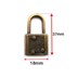 تصویر قفل و کلید آنتیک مسی طول 37 میلی‌متر