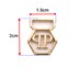 تصویر مارک فلزی کیف طلایی مدل P طول 2 سانتی‌متر بسته 4 عددی