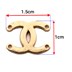 تصویر مارک فلزی کیف طلایی مدل کوکو شنل طول 1.5 سانتی‌متر بسته 8 عددی