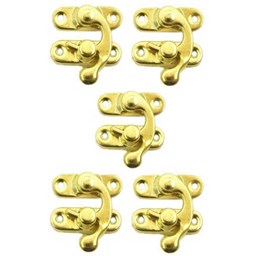 چفت آنتیک کلون دار طول 28 میلی متر طلایی بسته 5 عددی