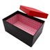 تصویر جعبه کادویی مشکی درب قرمز طول 14 سانتی‌متر