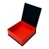 تصویر جعبه کادویی قرمز مشکی کتابی طول 20 سانتی‌متر