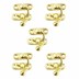 چفت آنتیک کلون دار طول 25 میلی متر طلایی بسته 5 عددی, تصویر 1