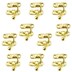 چفت آنتیک کلون دار طول 28 میلی‌متر طلایی بسته 10 عددی, تصویر 1